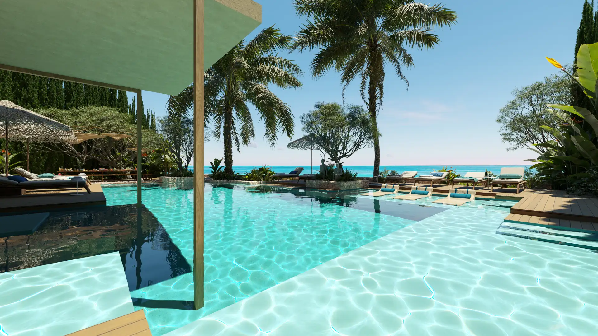 Atlantis: Poollandschaft am Meer